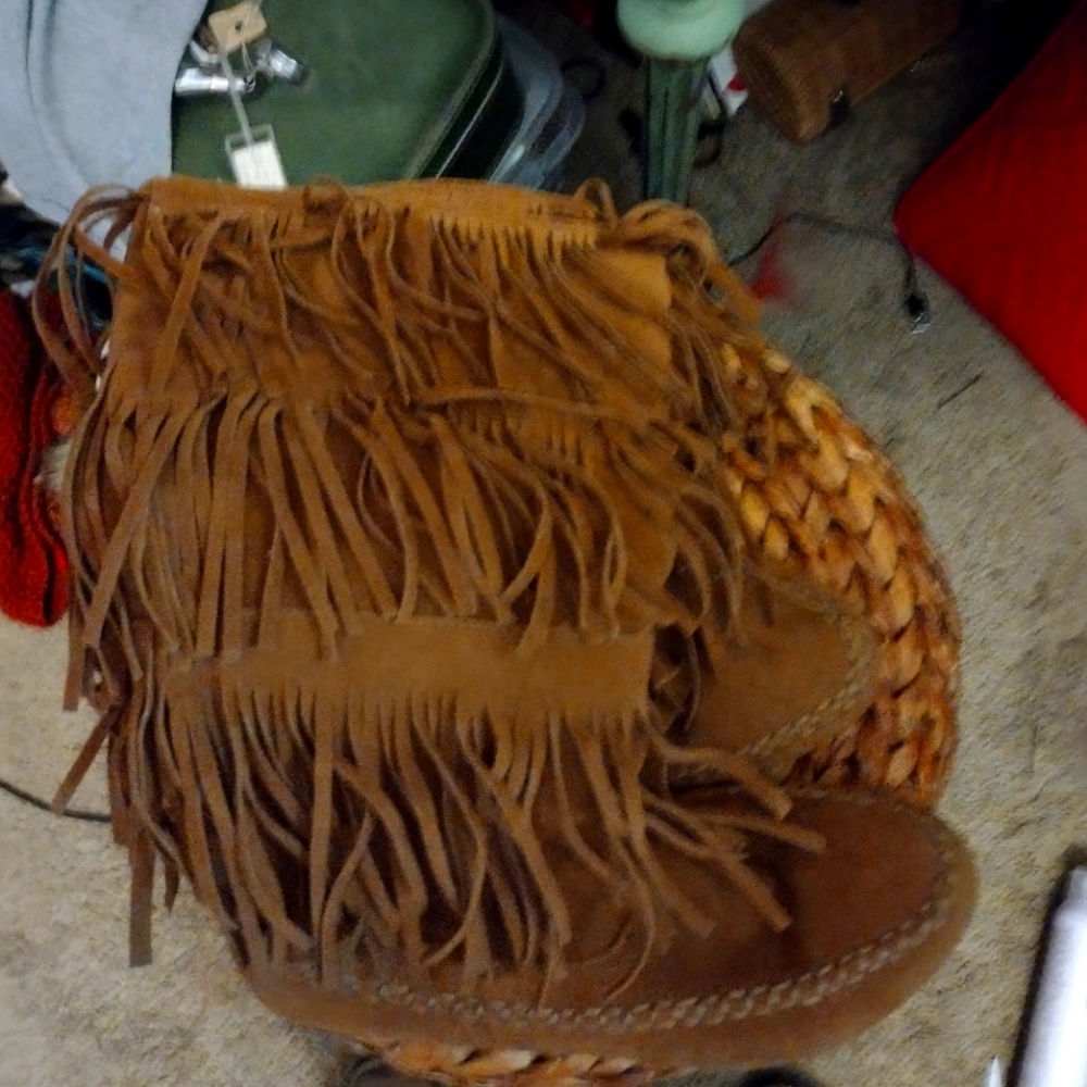 Moccasin fringe boots